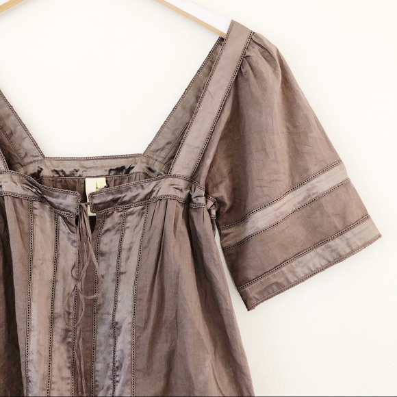 IRO Square Neckline Cotton Blouse Casual Top - Picture 2 of 8